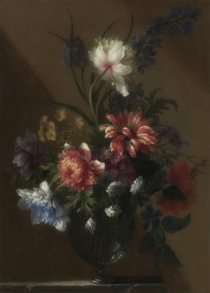 Bouquet of flowers in a glass vase
